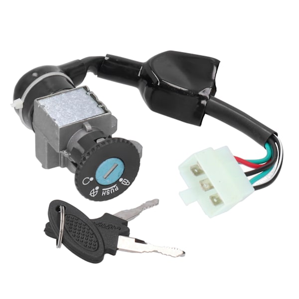 Tändningslås Bränsle Gaslock Sadel Lås Nyckel 5 Pin Plug Set Passar för GY6 Scooters(Moped) 50cc 150cc