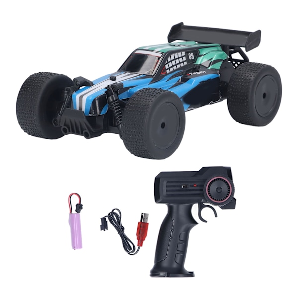 RC Racingbil 1:20 Uppladdningsbar 4-hjulsdrift Hög Hastighet Fjärrkontroll Bil Leksak Födelsedagspresent för Barn Blå