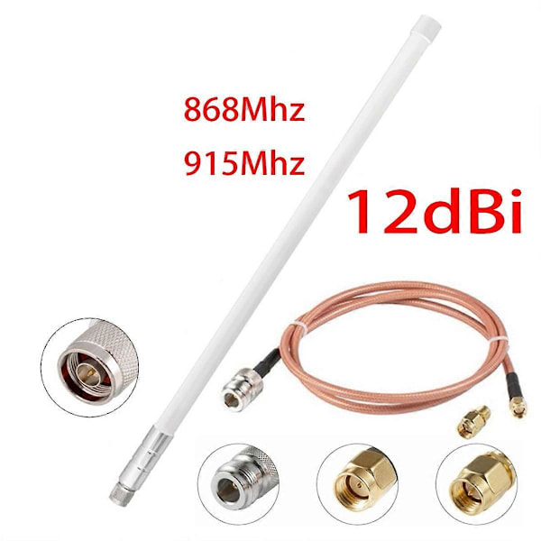 12 DBi 915MHz Lora Antenne N Hun-stik KSR195 Kabler Udendørs