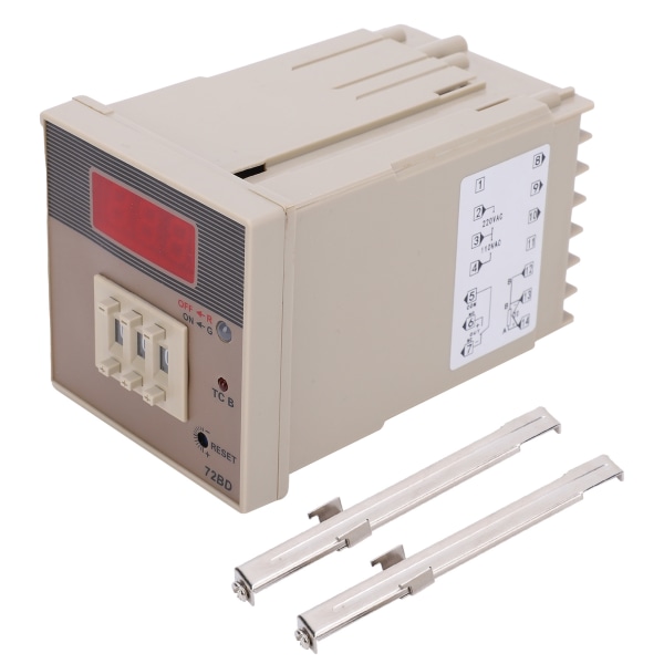 BERM Temperaturregulator Digital Display Regulator 0-400℃ Skydd Detekteringsenhet 220V