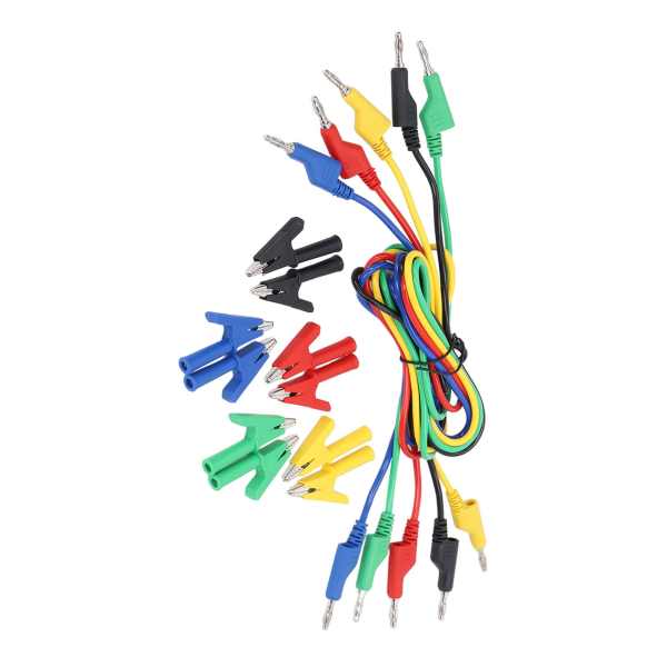 Testledningar Set Bananplugg till krokodilklämma Krets Elektrisk testtrådsats 4mm JT1016