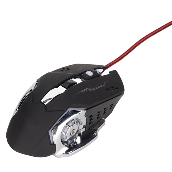 RGB kablet gamingmus med sideknapper, 1200 DPI, RGB-åndedrætslys, USB-mekanisk gamingmus