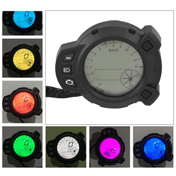 Motorcykelinstrumenter LCD Speedometer Odometer Tachometer til Yamaha BMS125 7 Farve Måler