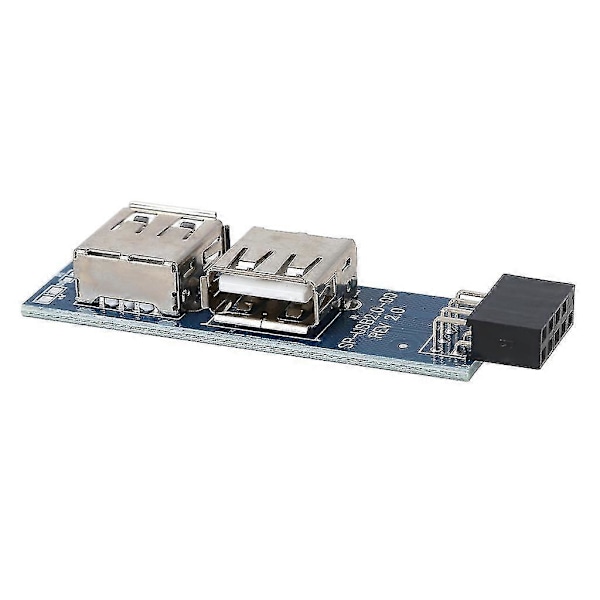Bundkort 9-pin hun-header til at udvide to USB2.0 A hun-interfaces