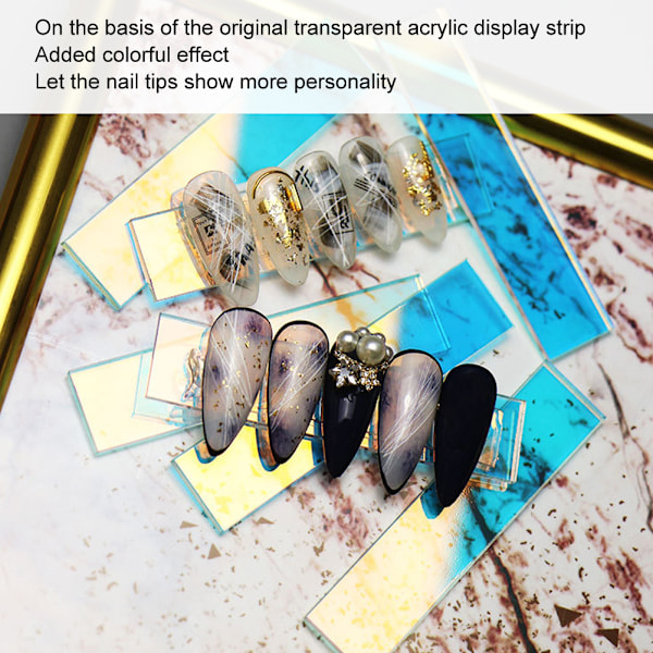50 st akryl nageldisplayställ färgglada nagellacksdisplayställ nagellacksdisplayhållare