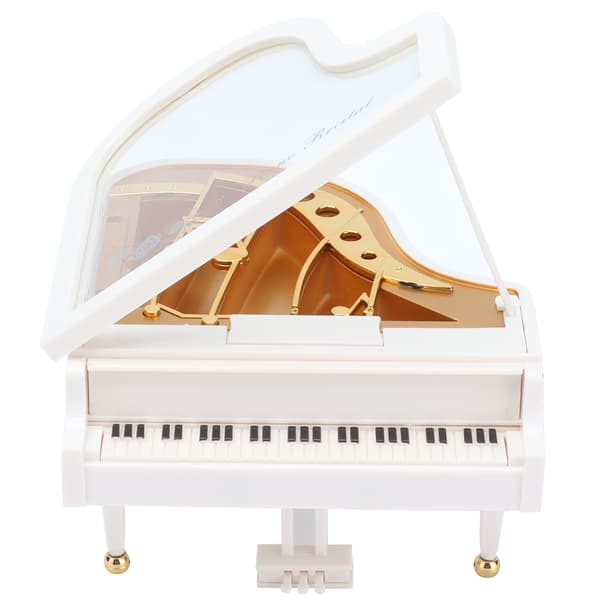 Speldosa Mini Retro Klassisk Piano Roterande Triangulär Speldosa för Hem Bordsdekoration Prydnad Gåva