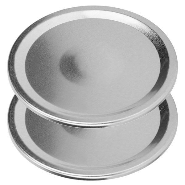 24 st runda delade lock för konservering av burkar, tätningsförvaring för vanliga burkar med bred öppning (silver 70 mm)