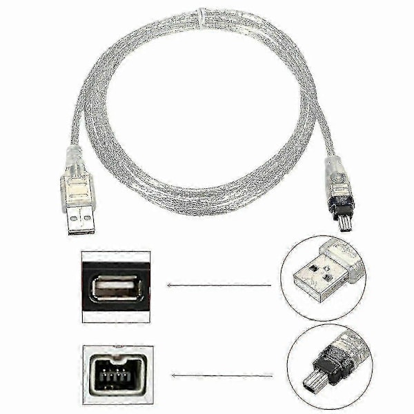 kompatibel Mini DV MiniDV USB Datakabel FireWire IEEE 1394 HDV Videokamera för Redigering på PC
