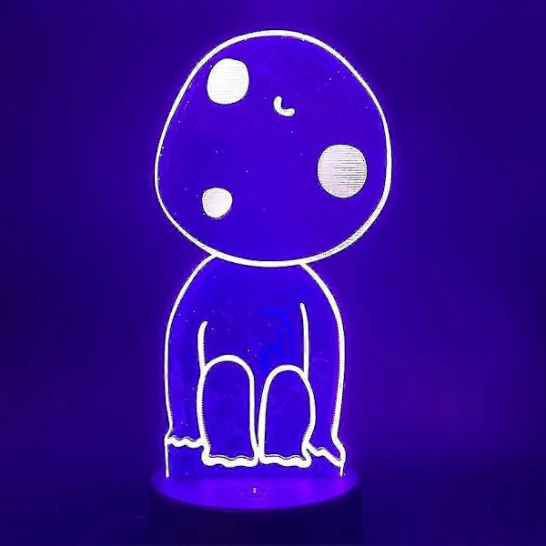2025 Ny Princess Mononoke 3d Led Natlampe Børneværelse Bordlampe