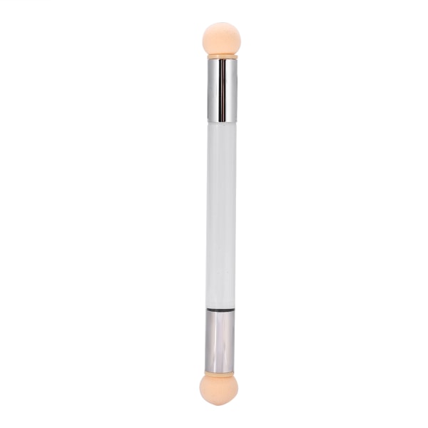 Dobbel ende UV Gel Nail Art Maling Gradient Shading Pen Brush 4 Ekstra svamphoder Gjennomsiktig