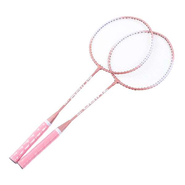 Badmintonracketer Rosa Profesjonelle Separate Badmintonracketer i Jernlegering for Nybegynnere Studenttrening