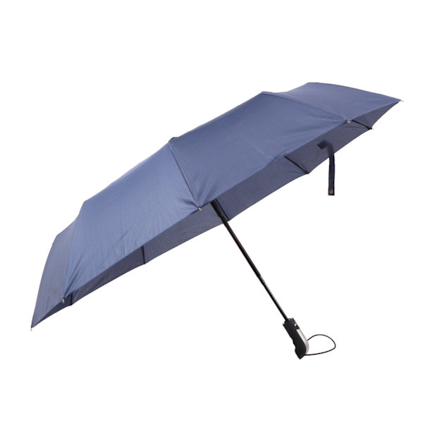 10 Rib Fuldautomatisk Paraply Mænd Business Automatisk Sammenklappelig Rejse Paraply til Regn Sol Navy Blå 58.5x10k