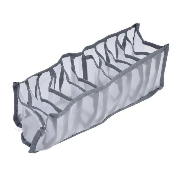 Undertøj Organizer Mesh Sammenfoldelig Åndbar Multi Celler Sokker Opbevaringsboks til BH'er Trusser 11 Celler