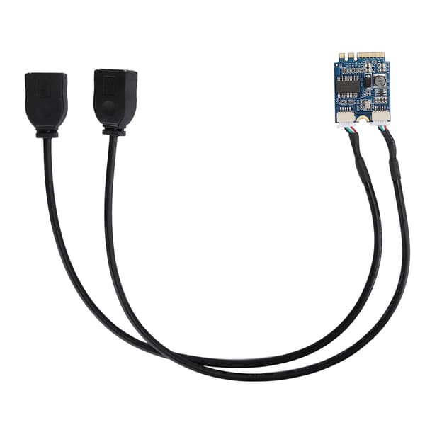 M.2 NGFF til USB Riser-kort KEY A E til Dobbel Port USB2.0 Grensesnitt Utvidelseskort Kabeladapter