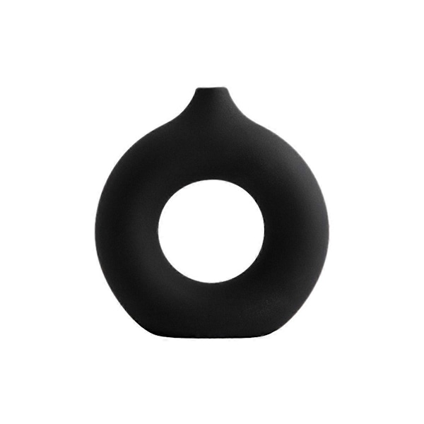 Nordisk Keramisk Vase Indretning Værelsesdekoration Sort, M