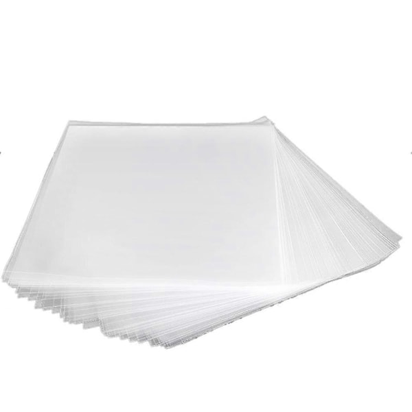 50 stk. Gel-plateomslag for platespiller LP-plate Flat Open