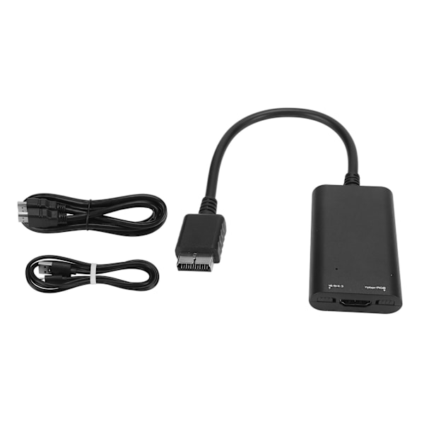 HD-multimediagrensnittsomvandlare 1080P RGBS YPbPr-signalutgång 16:9 4:3-konvertering HD-videokonverterkabel för PS1 för PS2