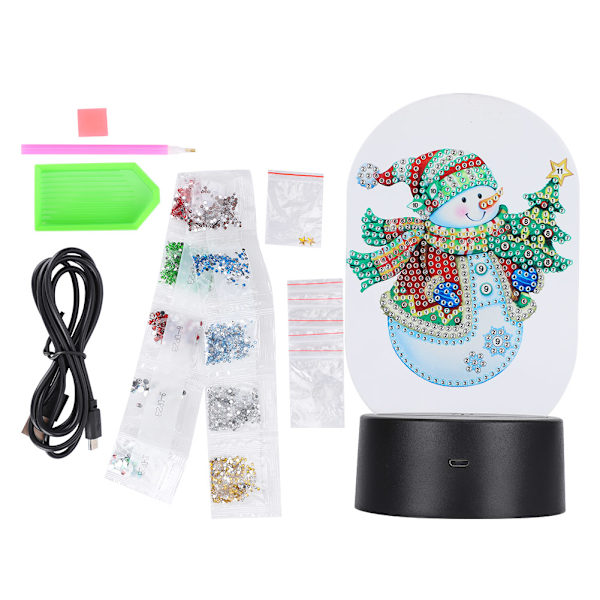 LED Diamantmaleri Natlys Smart Touch Sensor 3D USB Jule DIY Boligindretning
