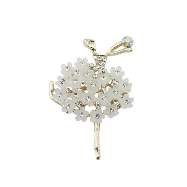 Elegant Ballerinabroch för Kvinnor med Diamantdetaljer Perfekt för Festligheter