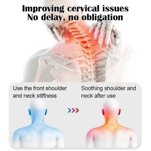 Elektrisk Massager Cervikal Pude Varm Kompres Vibration Massage Nakke Traktion Afslapning Sovende Memor