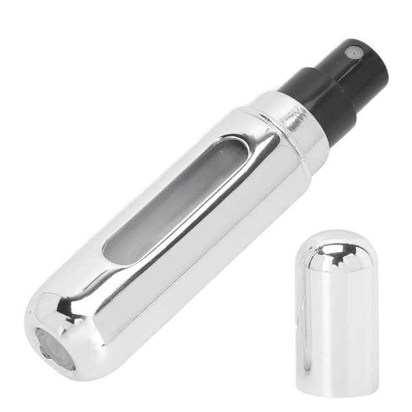 Mini påfyllningsbar parfymatomizerflaska doftpumpfodral kosmetisk sprayflaska 5mlSilver