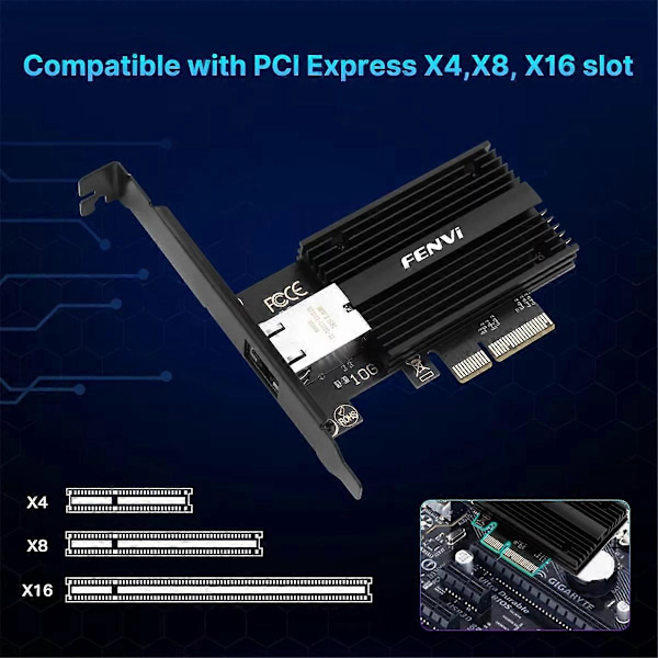 10 Gbps:n PCIe-verkkokortti Marvell AQC113C 10G RJ45 Ethernet PCI