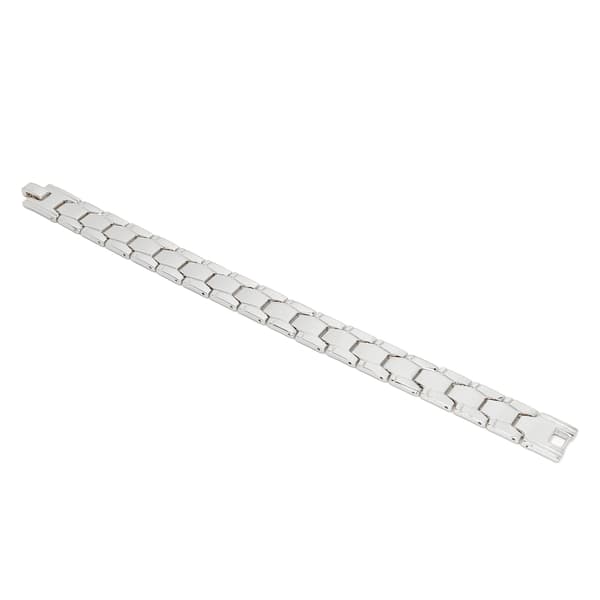 Armband Avtagbar Justerbar Hexagonal Flerpunkts Magnetterapi Herrarmband Silver
