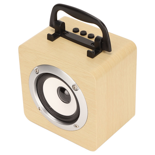 Bärbara Bluetooth högtalare Kraftig bas Stereo Retro Trådlös minihögtalare i trä för fest utomhus