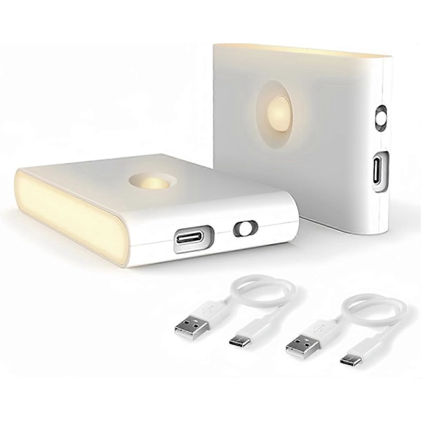 LED Bevægelsessensor Natlampe, 2700K Varm Hvid LED Klæbende Skabslys ZD B2 EE 2 stk