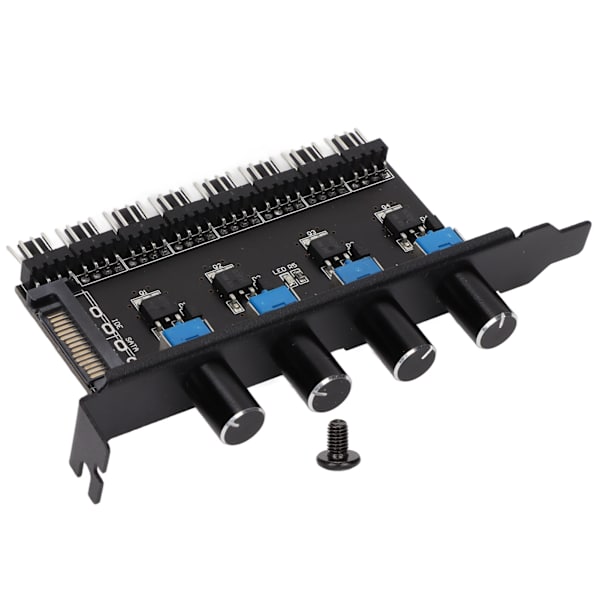 PC-tuulettimen napa PC 8-kanavainen tuulettimen napa 4 nuppia jäähdytystuulettimen nopeuden säädin prosessorin runkoon HDD VGA PWM tuulettimen vesijäähdytysjärjestelmä