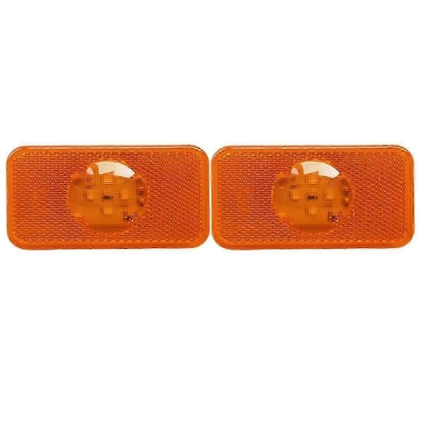 2 st 24V LED Sidomarkeringsljus för Lastbil Blinkers Sidoljus kompatibla med FM FL Lastbilsljus Gula 20789440 Lastbilstillbehör