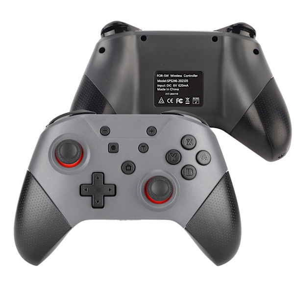 Trådløs Bluetooth-spillkontroller Gamepad med NFC 3D-joysticker for Nintendo for Switch ProCold Gray