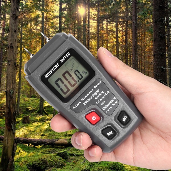 Digital LCD Handhållen Trä Fuktmätardampdetektor Hygrometer Tester Sensor