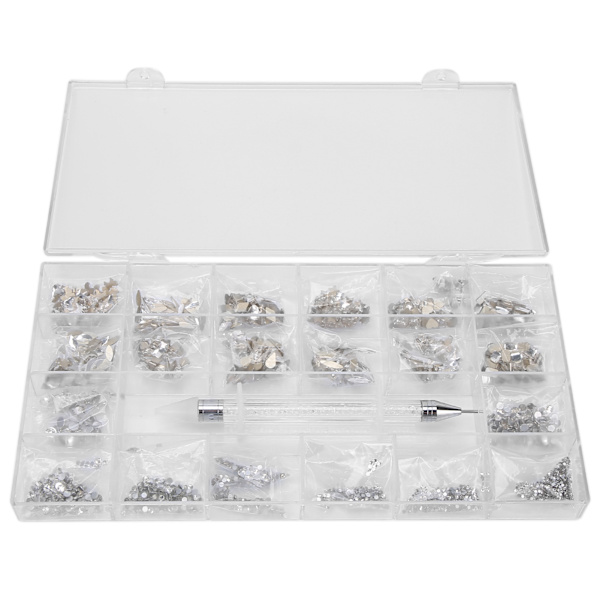 DIY Nail Art Rhinestones skinnende udsøgt fladbundet glas Negle Rhinestones dekoration