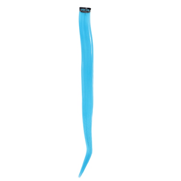 Colored Clipin Hair Extensions Highlight Synthetic Party One Piece Hair Extensions (blå)