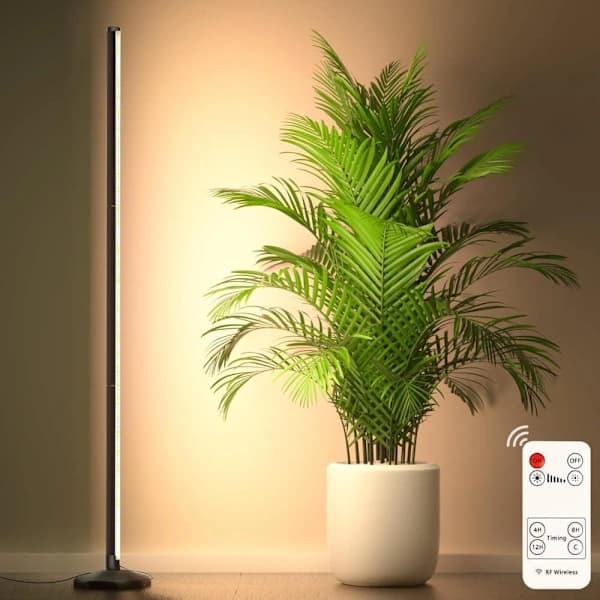 165 cm vertikalt plantelys for planter - Fullspektret LED med timer og 10-nivå dimming, egnet for innendørs og drivhusbruk.