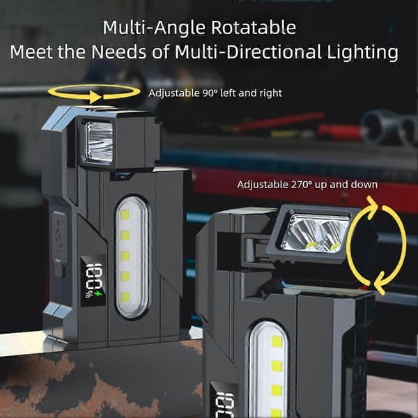 1-3 pcs Rechargeable EDC Flashlight Compact LED Lamp with Magnetic Clip, Dual Light Sources, Perfect for Emergencies and Outdoor Use 2pcs