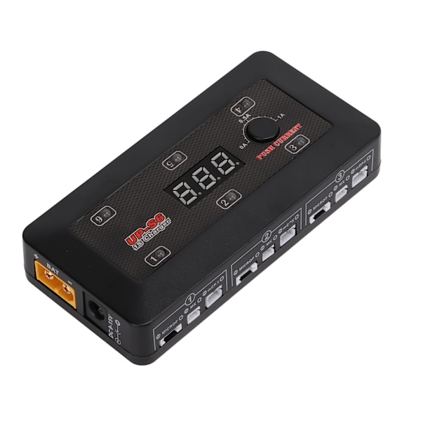 UP‑S6AC S6 RC Drone Batteriladdare LED Röstindikering USB-utgång 5V 2.1A för Lipo Lithium 3.7V