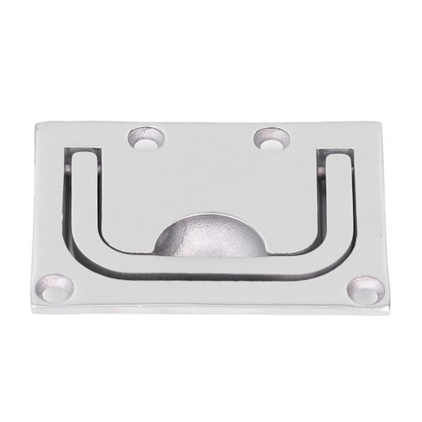 Båtringluke Pull Flush Lift Deck Deksel Håndtak Marine 316 rustfritt stål speil Square76x56mm