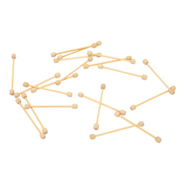 20 st mini trägobelängstänger DIY bambu trä mini gobelängstång träpinnar för hantverk