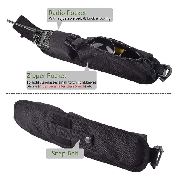 Multifunktionel Tactical Molle tilbehørspose til rygsæk og skulderrem