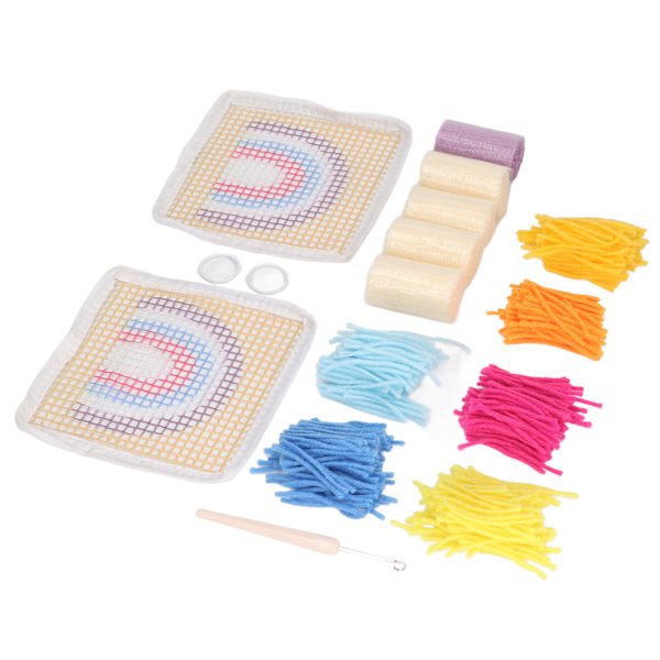 Coaster Hook Kit Söt printed mönster sömnad Craft DIY Crochet Set för nybörjare