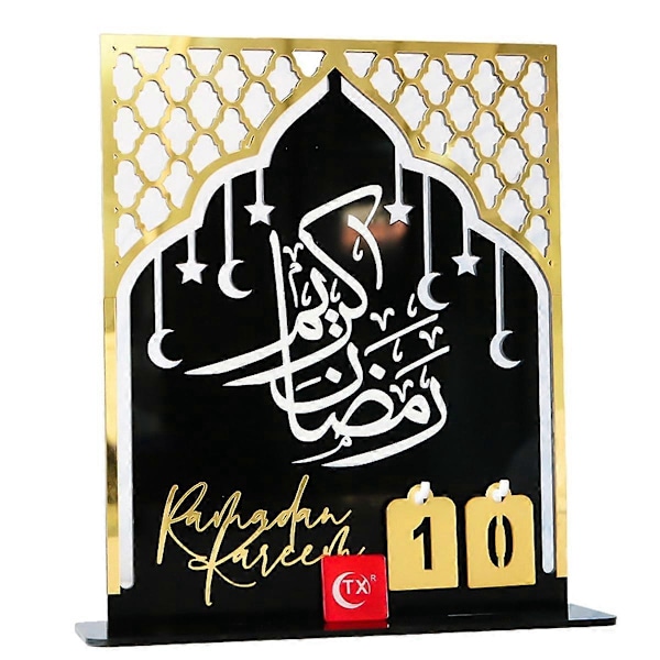 Akryl Ramadan Nedtællingskalender Ramadan Dag Sort