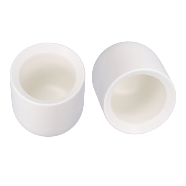 2 st Bevel Keramiska Kaffe Mugg 100ml Tjockare Handgjord Kaffe Mugg för Hemma Kontor RestaurangMatt Vit