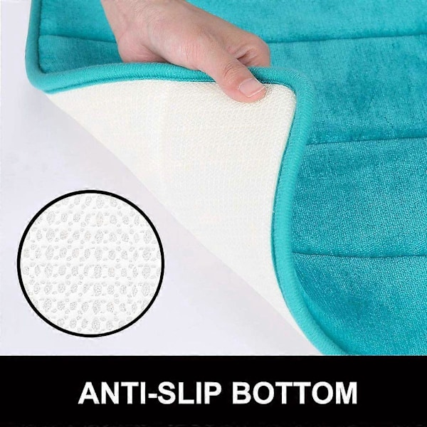 Badrumsmattor Absorberande Halkfri Badrumsmatta Tvättbar Badrumsmatta-40x60cm, Grön