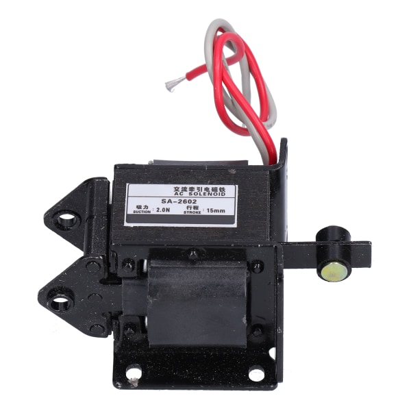 BERM Push Pull -sähkömagneetti vetosolenoidi 2,0N imu 15mm Isku SA-2602 AC220V