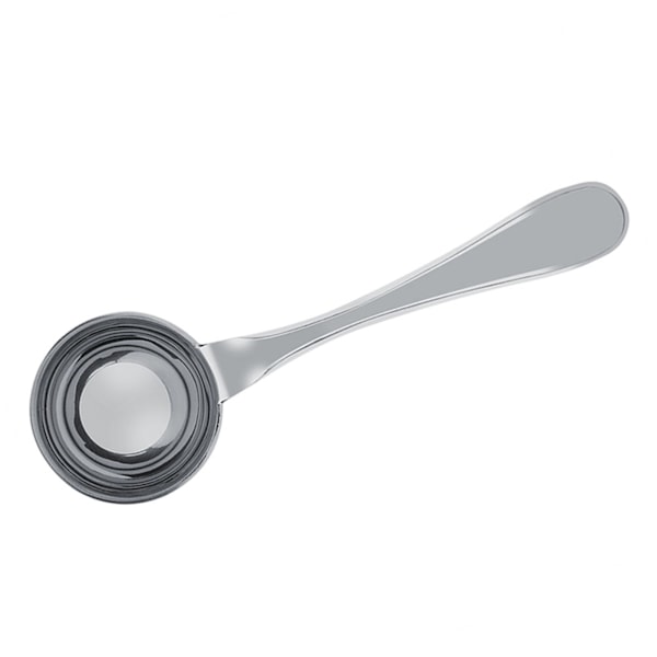 Rustfrit langskaftet teske til kaffe og måleske til spiseske (25 ml)