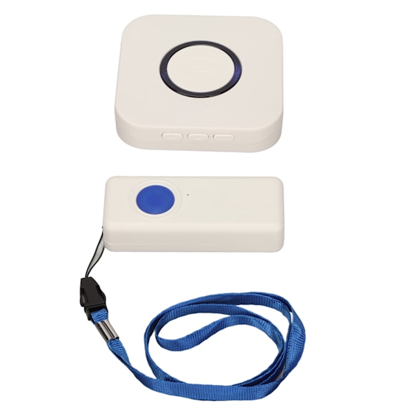 Trådløs Caregiver Personsøger Langdistance stærkt signal 38 sange 4 Gear Volume Nurse Alert System SOS Call Button 100‑240V EU-stik