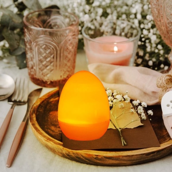 12 stk påske LED lysende æg batteridrevet påskesimuleringsdekoration til hjemmets stue have