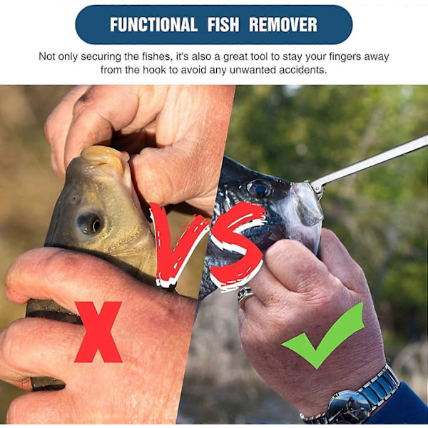2 Stykker Rustfrit Stål Krogfjerner Fiskekrogudtager Ferskvands- og Saltvandsfiskekrogeværktøjer